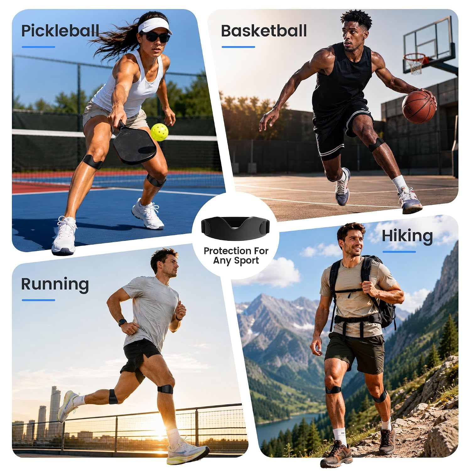 Stryde Precision Knee Strap- 2 Pack Silicone r Tendon Support Strap for Jumpers Knee, r Tendonitis, Pain Relief,  Band, Knee Strap for Running, Hiking, Basketball, Soccer，Volleyball, Tennis, Workout