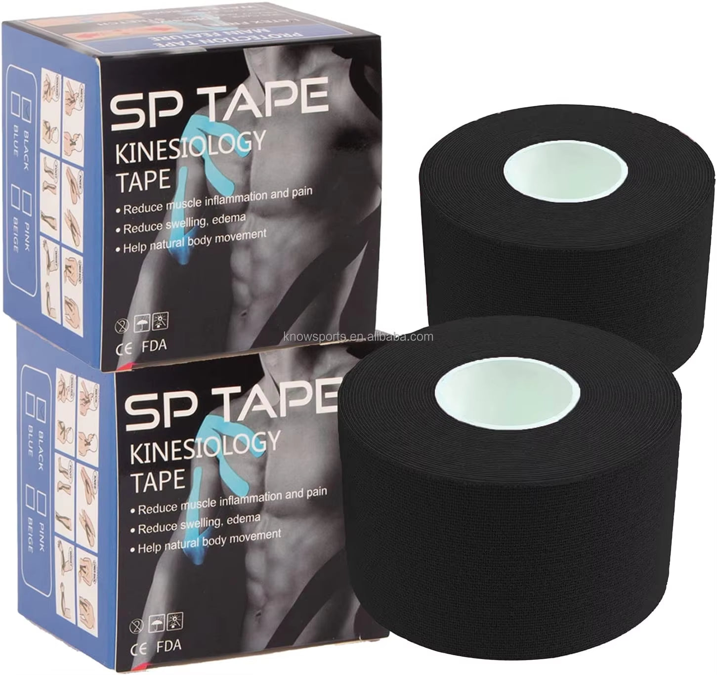 Wholesale Real Manufacturer 5M*5Cm Elastic Sports Kinesios Tape Medical Compression Kinesiology Tape for Tape