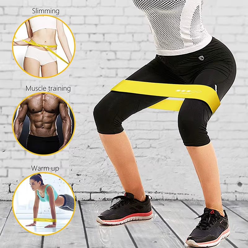 Resistance Home Workout Elastic Stretch Rubber Latex Mini Loop Band Gym Exercise Resistance Loop Bands